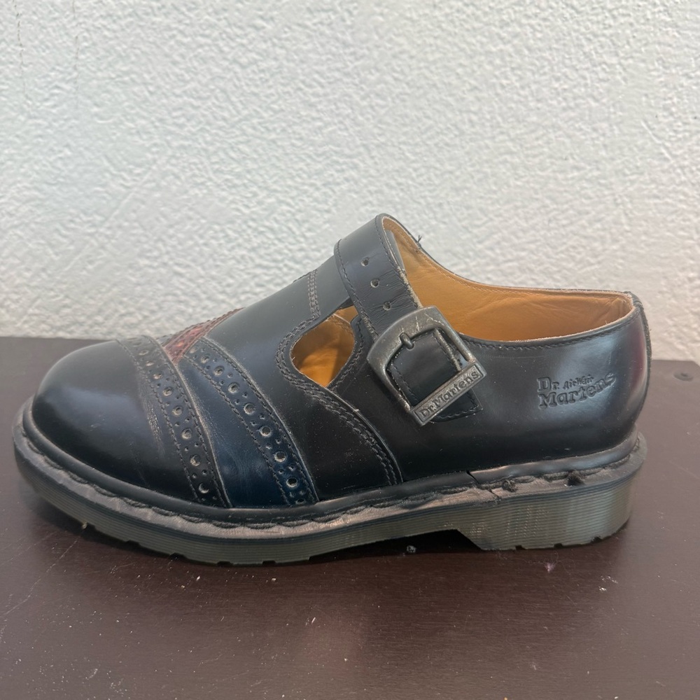 Dr Martens Vintage US 8 Mary Jane Platform Tri Color T Bar Shoes Y2K 90 Rare - Picture 4 of 10